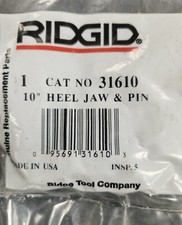 QTY 1 RIDGID 31610 HEEL JAW & PIN FOR 10  PIPE WRENCH MADE IN USA