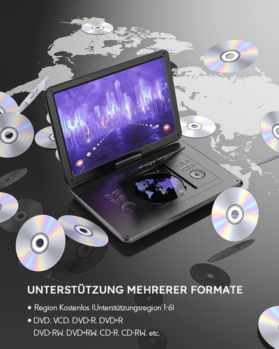17.5" Portable DVD Player with HD Swivel Screen, Region Free,Remote Control - Picture 7 of 9