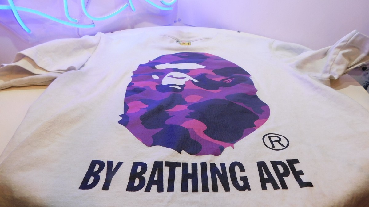 BAPE Color Camo By Bathing Ape Tee 'White/Purple' | eBay