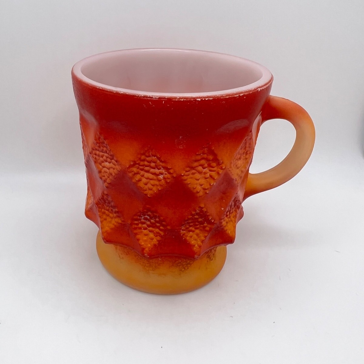 Vintage Anchor Hocking Fire King Kimberly Diamond Mug Coffee Cup