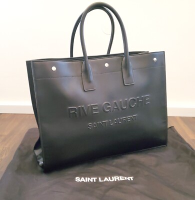 NEU Saint Laurent Big Leather Tote Bag Rive Gauche Grosse Tasche