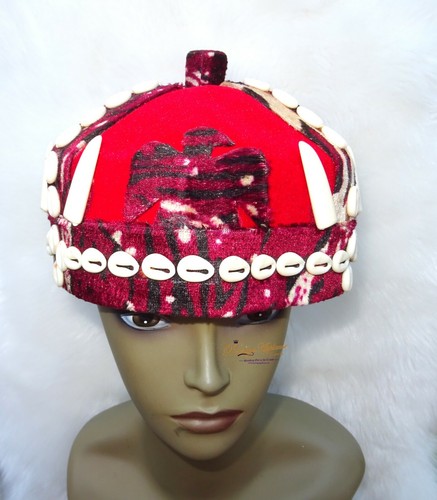 Häuptling verzierter Igbo Edo Hut Bräutigam Hochzeit Yoruba traditionelle Kleidung - Bild 37 von 48