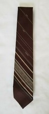 Mens 53 inch Multicolor Wemlon II by Wembley 100 Polyester Necktie Preowned