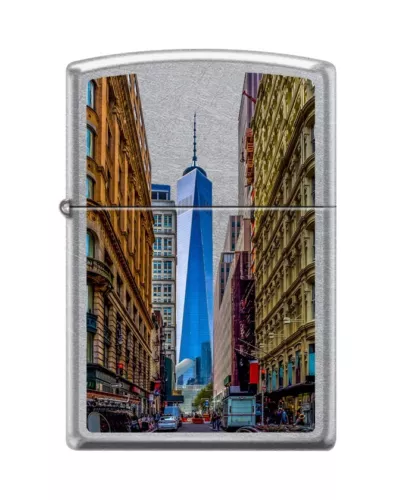 Zippo 2162, New York City Street Design, Street Chrome Finish Lighter