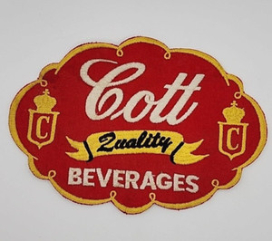 Vtg Original Cott Quality Beverages Soda Embroidered Sew-On Patch - 8.5" x 6"