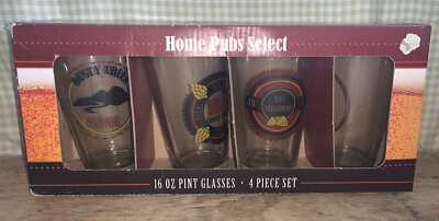 HOME PUBS SELECT (4) 16 oz. pint glasses Lager, IPA, Belgian, Philsner