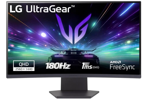 LG UltraGear 27GS60QC Monitor Gaming 27" Curvo QHD (2560x1440), 180Hz, 1ms, AMD 