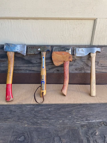 Vintage lot of 4 axe hatchets.