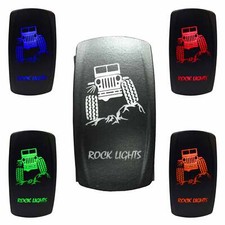 12V On/Off Toggle Rocker Switch "Rock Lights" Off Road 4x4 Crawler J p Theme