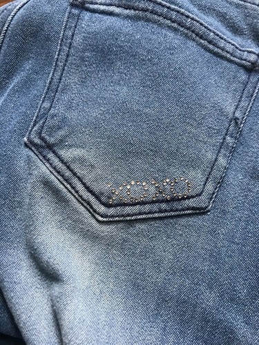 XOXO Girl's Jeans-Pants-Size 16-Medium Wash-NWT-Retail $34.00-Stretch-Rhinestone - Picture 8 of 8