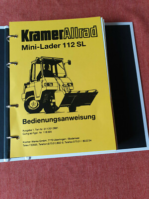 Für Radlader Kramer 112 SL,Motor Yanmar 3TN 75 E,Bedienungsanleitung, GEBRAUCHT