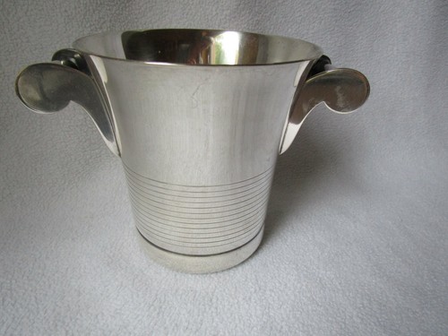 Art Deco kleiner Pikkolo Piccolo Sekt-Kühler Eiseimer versilbert Depose edel - Picture 5 of 8