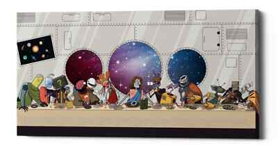 Epic Graffiti 'The Robot's Last Supper' Giclee Canvas Wall Art