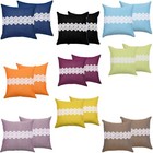 Home Decorative Pillow Covers Cotton Throw Cushion Cover Case Solid with Lace-S2
