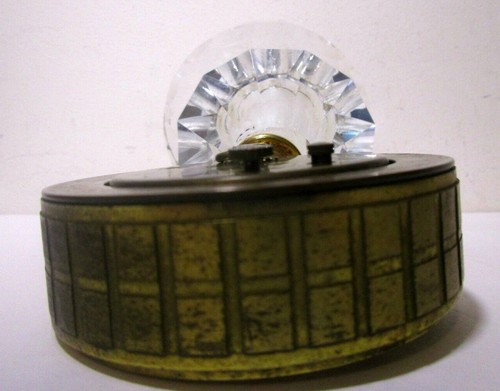 Seltener antiker Vintage Seth Thomas Messing Kristall Schreibtisch Wecker Made in Germany - Bild 5 von 8