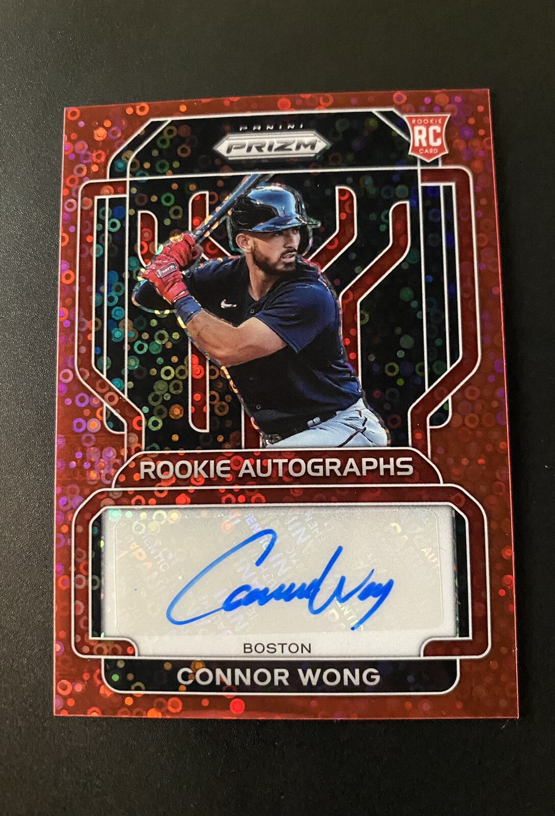 2022 Connor Wong Panini Prizm Red Donut Rookie Autographs /35 # RA-WG Red Sox