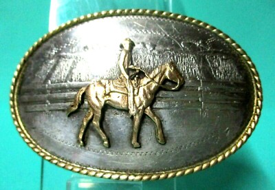 Vintage COMSTOCK SILVERSMITHS Horse & Rider SOLID STERLING FRONT 