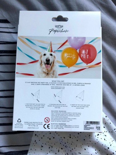 Pet birthday party decorations - Happy Birthday Kit For Dogs & Cats Animals - Picture 2 of 8