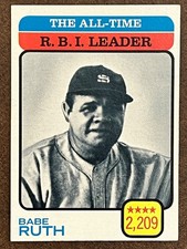 1973 Topps Baseball - #474 Babe Ruth All-Time RBI Leader Yankees EXMT-NM