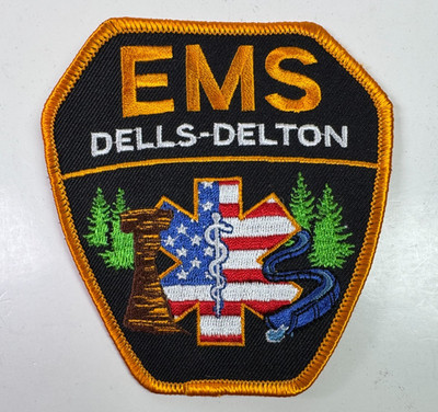 Dells Delton EMS Wisconsin Emergency Medical Service WI Ambulance Patch F8