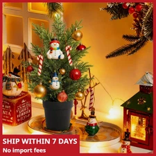 Artificial Christmas Tree Green Potted Plants DIY Room Decor Festival Noel I Z10