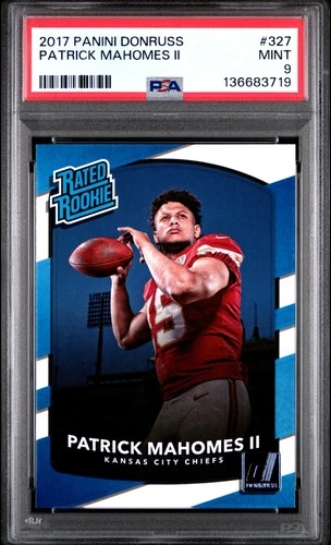 2017 Panini Donruss Patrick Mahomes Ii 327 PSA 9
