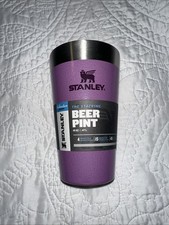 NWT Stanley 16oz Hammertone Lilac Insulated Stacking Beer Pint Stainless Steel