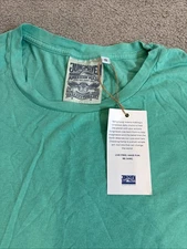 Jungmaven Mens Small T-Shirt Hemp Organic Cotton Teal Green Crew Neck Unisex NWT