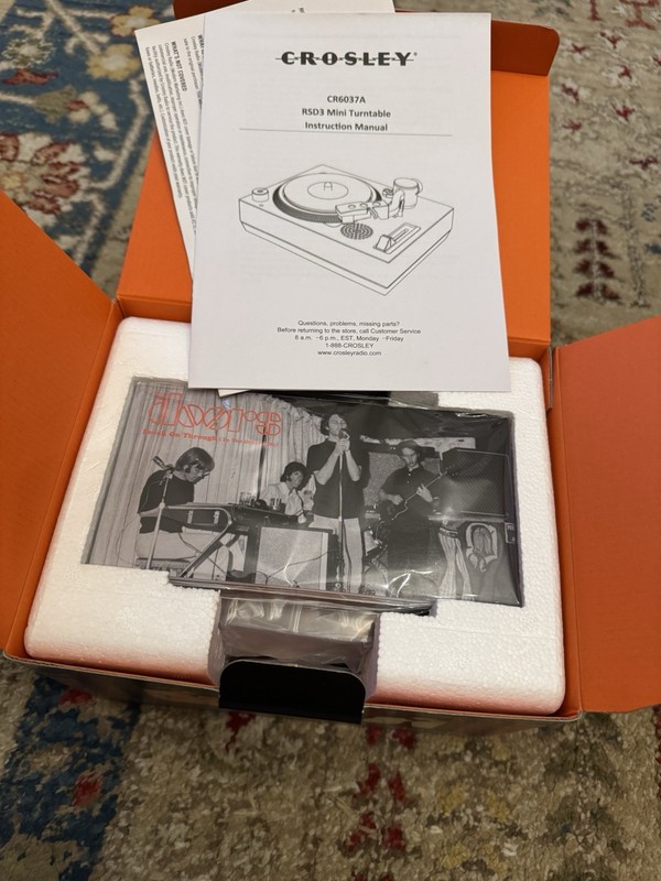 The Doors Ltd. Ed. Crosley Mini Turntable w/ 3 Mini Vinyl RSD 2023 Jim Morrison
