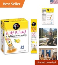 Half Half Sugar-Free Iced Tea Lemonade Mix - 24 Packets for Quick Refreshment