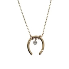 AHKAH Happy Diamond Necklace K18 Yellow Gold Women ISY