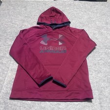 Under Armour HOODIE COLDGEAR Youth YXL RED SWEATSHIRT PULLOVER KANGAROO POCKETS
