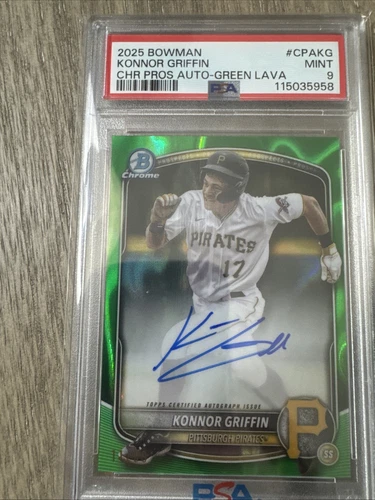 2025 Bowman Konnor Griffin Green Lava Auto 99 PSA 9