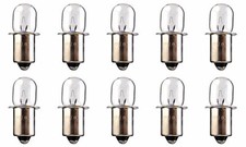 10pk  - Xenon Mini Indicator Bulb - 18V - 0.6A - B3-1/2 - SC Mini Flange Base