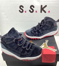 Jordan 11 Bred Velvet 2024 Toddler Shoes Size 9C HF7808061 kids BRED Basketball