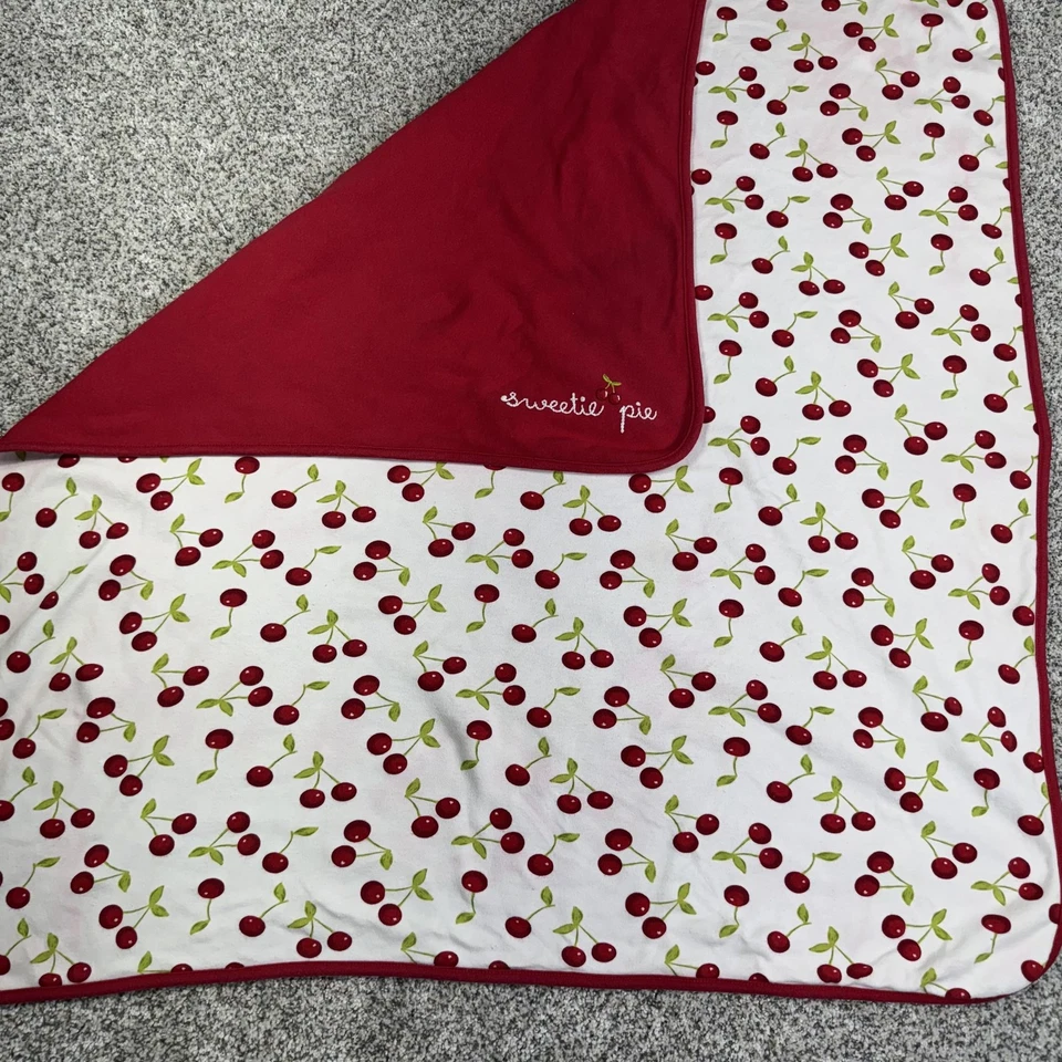 Manta Gymboree Talla Única Cerezas Sweetie Pie Rojo Blanco Algodón Bebé Niña 2009 Foto 2 de 4