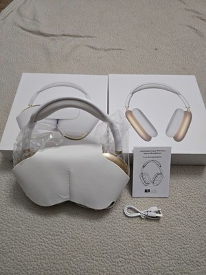 Unbranded Mxa Wireless Stereo Headphones - White/Gold - NEW