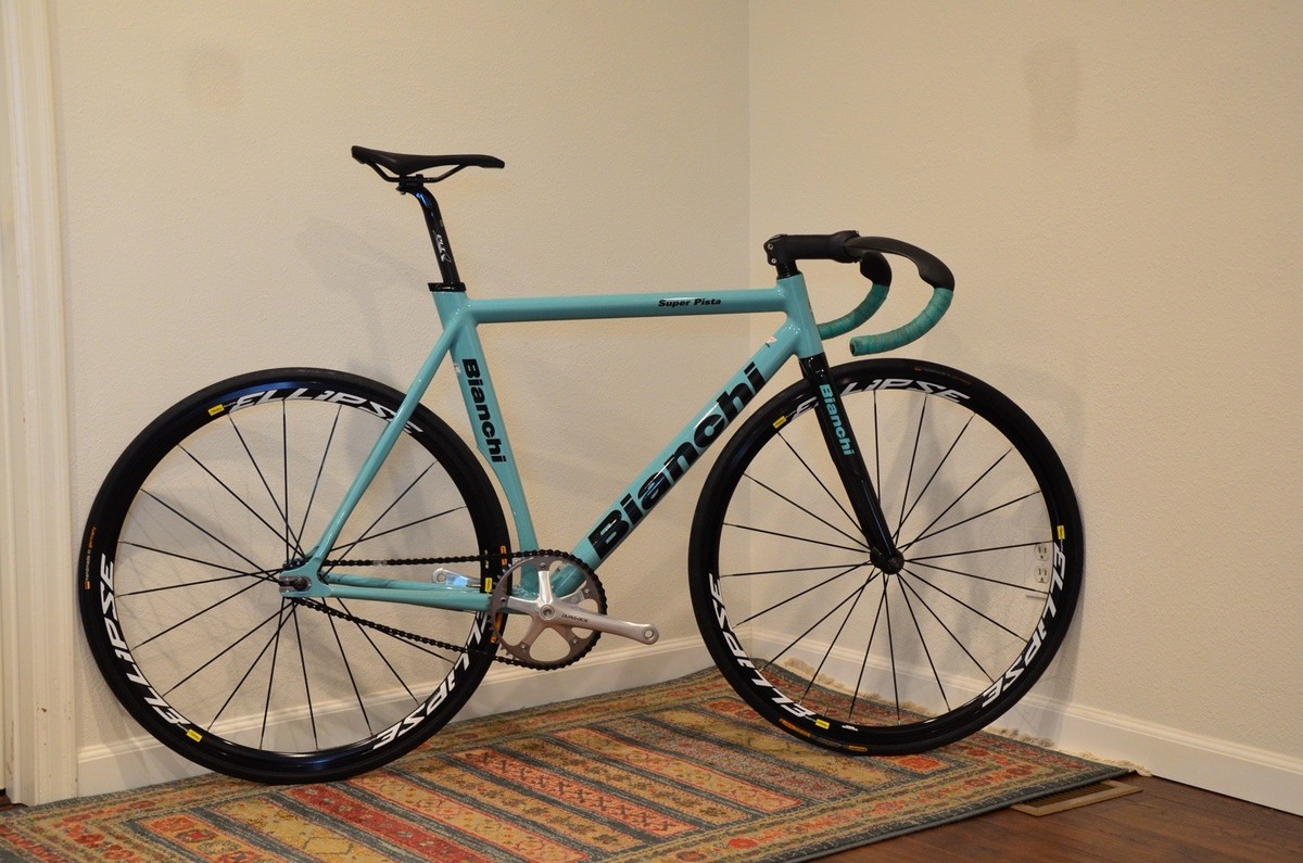 あ　さん専用bianchi super pista Azzurro 51cm Bianchi Super Pista Track Celeste Dura Ace NJS 7710 Mavic Ellipse