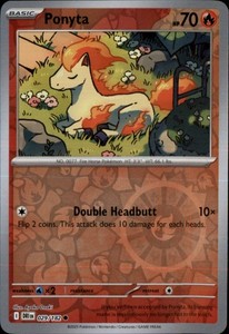 Ponyta Reverse Holo Common SV10: Destined Rivals 029/182 NM