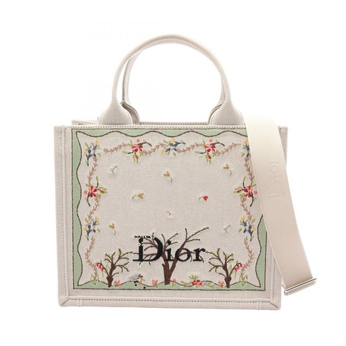 Christian Dior Dioramour Small Book Tote 2WAY M1404PEHX Ivory Canvas Bag 99