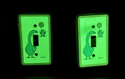 Vintage Lot Of 2 - 1980's Perma Glo Wall Switchplate Light Sealed