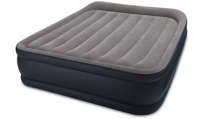 Intex Doppel Aufblasbares Luftbett Camping Matratze Integrierte Elektrische Pumpe