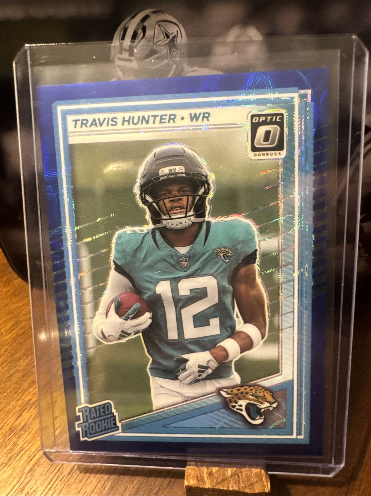 2025 Donruss Optic Rated Rookie Travis Hunter #201 Blue Scope Prizm RC