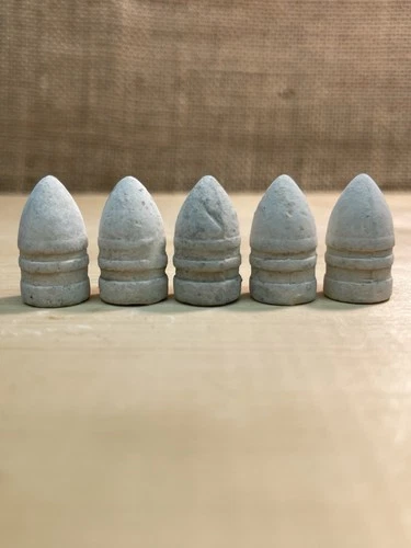 Five Good Dug Civil War Sharps Carbine Cavalry Bullets Small Cone Bases