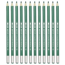 12Pcs Watercolor Pencil for Coloring, Drawing, Painting, Emerald Green