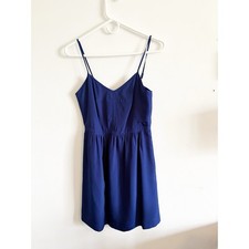 J.Crew Factory Royal Blue Spaghetti Strap Sundress Fit & Flare Size 2
