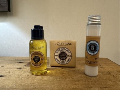 L'Occitane Shea Body Shower Oil  10% Shea Oil 2.5 + Soap + Bubble Bath Travel