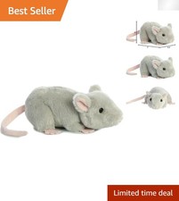 Charming Gray Mini Flopsie Mouse Plush - Perfect Cuddle Buddy for All Ages