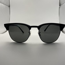 Ray-Ban RB3016 Clubmaster Sunglasses Black Marble Frames 1305/B1 51-21-145 EUC