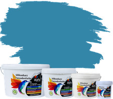 RyFo Colors Silikonharz Fassadenfarbe Lotuseffekt Trend Blautöne - bunte Farbe
